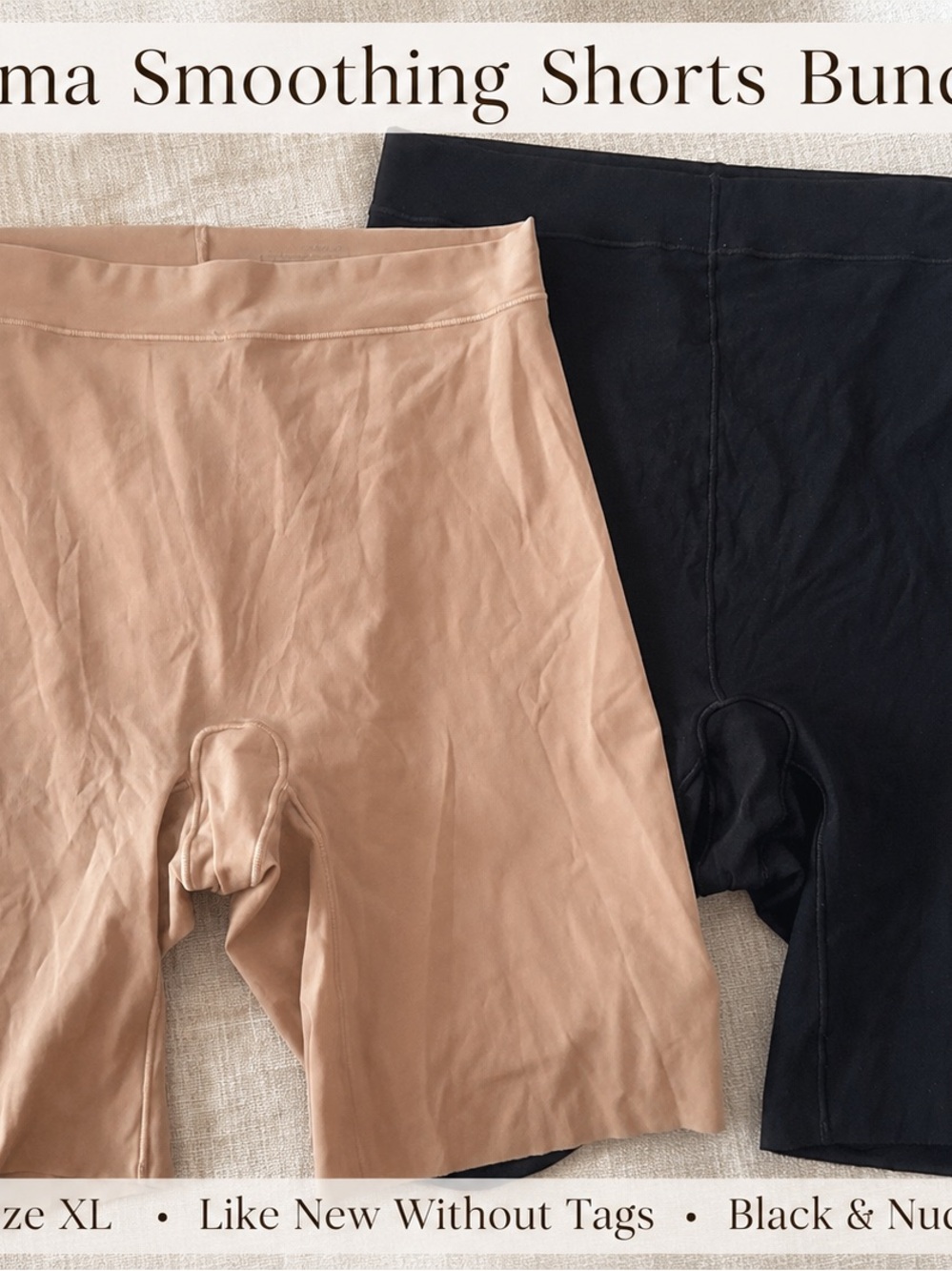 Soma Smoothing Shorts Bundle XL Black Nude Seamless Shapewear Slip